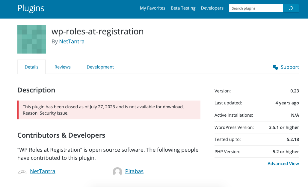 wp user role at registration plugin